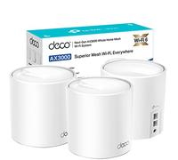 TP-Link Système Wi-Fi 6 Mesh Deco X60 AX5400 pour toute la maison, couverture jusqu'à 7 100 pieds carrés, processeur quadricœur 1 GHz, compatible avec Amazon Alexa, HomeShield Security, lot de 3