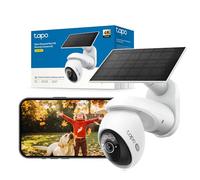 Tapo C660 Kit Caméra de Surveillance extérieure avec Panneau Solaire 4K 8MP, Vision 360°, Vision Nocturne Couleur Starlight, Batterie 10 000 mAh, détection IA, IP66, Alarme Rapide et antivol