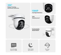 TP-Link Tapo C500 Caméra de surveillance Wi-Fi 1080p Full HD, IP65, Panoramique 360°
