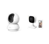 TP-Link Tapo Caméra Surveillance WiFi intérieure Tapo C100, FHD 1080P, vision nocturne, détection de mouvement, audio bidirectionnel & Tapo Caméra Surveillance WiFi intérieure 360° Tapo C200,FHD 1080P