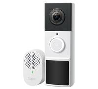 Tapo Caméra de Sonnette sans Fil, Sonnette vidéo alimentée par Batterie 2K 3MP, Vue Ultra Large à 160°, Vision Nocturne en Couleur, détection AI, IP65 résistant aux intempéries, Compatible avec Alexa