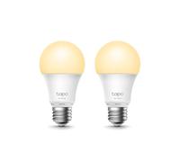 TP-Link Tapo L510E (2-pack) Ampoule LED Intelligente Wi-Fi A27 8.7W 806lm 220-240V 50-60Hz Compatible Wi-Fi 802.11b/g/n Blanc/Métallique