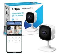 TP-Link Tapo Mini Smart Security Camera, Indoor CCTV, Works with Alexa & Google Home, No Hub Required, 1080p, 2-Way Audio, Night Vision, SD Storage, Device Sharing (Tapo C100)