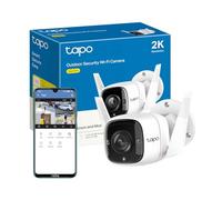 TP-Link Tapo Outdoor Security Camera/CCTV, Weatherproof, No Hub Required, Works with Alexa&Google Home, 3MP High Definition, Built-in Siren with Night Vision, 2-Way Audio, SD Storage(Tapo C310)