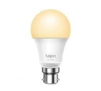 TP-Link Tapo Smart Bulb, Smart Wi-Fi LED Light, B22, 8.7W, Energy saving, Works with Amazon Alexa and Google Home, Dimmable Soft Warm White, No Hub Required (Tapo L510B) [Energy Class F]