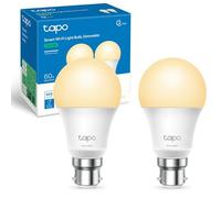 TP-Link Tapo Smart Bulb, Smart Wi-Fi LED Light, B22, 8.7W, Energy saving, Works with Amazon Alexa and Google Home, Dimmable Soft Warm White, No Hub Required - Tapo L510B(2-pack)[Energy Class F]