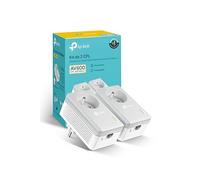 TP-Link TL-PA4015P KIT(FR) Prise CPL 600Mbps, Homeplug AV2 600Mbps, Prise de Courant Intégrée, Boitier Powerline, Brancher et Utiliser, Port Ethernet, OneMesh, Pas de Nouveaux Fils ni Perçage