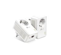 TP-Link TL-PA7019P KIT : Adaptateur CPL AV1000 Gigabit Ethernet, 1000 Mbit/s, portée 300m, prise intégrée, 2 unités, compatible Windows/Linux/macOS