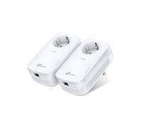TP-Link TL-PA8010P KIT : Adaptateur CPL AV2 1300 Mbit/s, Gigabit Ethernet, Port RJ45, Prise intégrée Type E/F, AES 128-bit, Portée 300m, Blanc