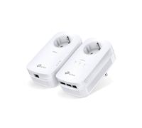 TP-Link TL-PA8033P KIT Adaptateur CPL AV2 1300 Mbps Gigabit Ethernet, 3 ports RJ45, Prise Intégrée Type E/F, 16A, Blanc (x2)