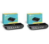 TP-Link TL-SG1005D Switch Ethernet Gigabit 5 Ports 10/100/1000 Mbps - idéal Partage de Connexion et Mise en réseau pour Les Petites Entreprises et Les Bureaux Domestiques (Lot de 2)