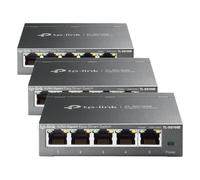 TP-Link TL-SG105E Switch Ethernet Gigabit 5 Ports Gigabit Hub RJ45, Switch Manageable, Partage de Connexion et Mise en réseau pour Les Petites Entreprises et Les Bureaux domestiques (Lot de 3)