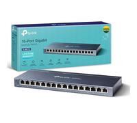 TP-LINK TL-SG116 commutateur réseau Non-géré L2 Gigabit Ethernet (10/100/1000) Noir - Commutateurs réseaux (Non-géré, L2, Gigabit Ethernet (10/100/1000), Full Duplex, Montage Mural)