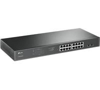 TP-Link TL-SG1218MPE Géré L2 Gigabit Ethernet (10/100/1000) Connexion Ethernet, supportant l'alimentation via ce port (PoE) 1U Noir
