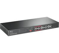TP-Link TL-SL1218MP commutateur réseau Non-géré Fast Ethernet (10/100) Connexion Ethernet, supportant l'alimentation via ce port (PoE) Noir