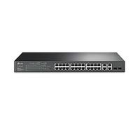 TP-Link TL-SL2428P V4 | 24 Port Fast Ethernet Smart Managed PoE Switch | 24 PoE+ Ports @250W, w/ 4 Gigabit Ports + 2 Combo SFP Slots | Omada SDN Integrated | Limited Lifetime Protection | PoE Recovery