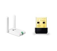 TP-Link TL-WN822N Adaptateur USB Wi-FI à Gain Elevé 300 Mbps la Version 4 & Clé WiFi Puissante N150 Mbps, Nano Adaptateur USB WiFi, dongle WiFi, Noir