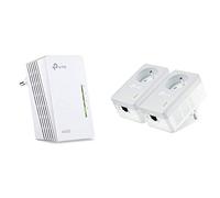 TP-Link TL-WPA4220 CPL 600 Mbps WiFi 300 Mbps, 2 Ports Fast Ethernet & CPL 600 Mbps avec Prise Intégrée et Ports Ethernet, Prise CPL Kit de 2, TL-PA4015P KIT