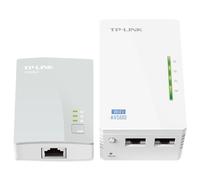 TP-Link TL-WPA4220KIT AV500 2-Port Wifi Powerline Adapter Starter Kit - Kit d'adaptation pour courant porteur HomePlug AV (HPAV) - Branchement mural