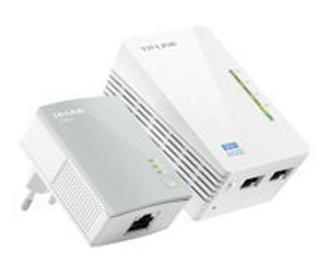 TP-Link TL-WPA4220KIT AV500 2-Port Wifi Powerline Adapter Starter Kit - kit d'adaptation pour courant porteur - 802.11b/g/n - Branchement mural