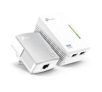 TP-Link tl-wpa4220kit AV500 Powerline 300 m Booster/Hotspot Wi-Fi/avec 2 ports Ethernet, Kit de démarrage/Lot de 2 (Configuration facile, Wi-Fi Clone pour Smartphone/Tablette/Ordinateur portable) Rapide (Wi-Fi N300) AV500