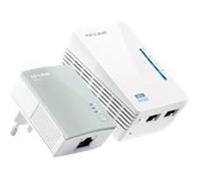 CPL Tp Link TL-WPA4220KIT AV500 WiFi Powerline Extender - Starter Kit - kit d'adaptation pour courant porteur - HomePlug AV (HPAV) - Wi-Fi - Branchement mural