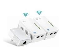 TP-Link TL-WPA4220T KIT - CPL 600 Mbps avec 2 Ports Ethernet, 1 CPL Filaire + 2 CPL Wi-Fi - étendez votre connexion Internet dans chaque pièce de la maison G