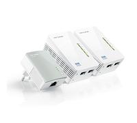 TP-Link CPL 600 Mbps + CPL WiFi 300 Mbps avec Ports Ethernet, Prise CPL Kit de 3 - Etendez votre Connexion Internet dans Chaque Pièce de la Maison, TL-WPA4220T KIT
