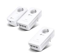 TP-Link TL-WPA8631P Powerline (Max. 600 Mbit/s Powerline, Max. 300 Mbit/s Wi-FI 2,4 GHz, Plug and Play, 1 pièce) Blanc & TL-WPA8631P CPL WiFi AV1300 Port Gigabit avec Prise gigogne