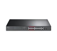 TP-Link TL-SL1218MP commutateur réseau Non-géré Fast Ethernet (10/100) Connexion Ethernet, supportant l'alimentation via ce port (PoE) Noir