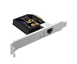 TP-Link TX201 Carte réseau PCIe Ethernet 2.5 Gigabit, compatible 2.5G/1G/100M/10M, avec support bas profil pour tours mini, Wake On LAN