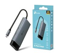TP-Link UH5020C Hub USB-C 5-en-1, 2X USB 3.0, HDMI 4K@30Hz, USB-C PD 100W, Plug & Play, Boîtier Compact en Aluminium, Compatible MacBook, iPad, Windows, Chromebook