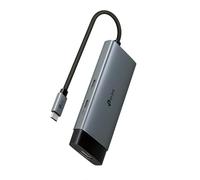 TP-LINK - UH5020C - Hub USB Type-C 5 Ports Ultra, Affichage multimédia Haute définition, Charge Rapide puissante de 100 W, Transfert de données SuperSpeed 5 Gbit/s, câble tressé, Auto-Stockage pour