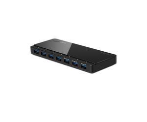 TP-Link UH700 Hub USB 3.2 Gen 1 Micro-B vers 7 ports Type-A, 5000 Mbit/s, alimentation USB 12V, compatible Windows/macOS/Linux, câble 1m