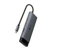 TP-Link UH7020C, HDMI 4K 60 Hz, port RJ45 Gigabit, charge rapide 100 W, fente pour carte SD et MicroSD, vitesse de transfert de données 5 Gbit/s, hub USB-C 7 en 1