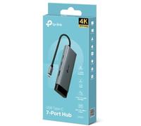 TP-Link UH7020C, HDMI 4K 60 Hz, port RJ45 Gigabit, charge rapide 100 W, fente pour carte SD et MicroSD, vitesse de transfert de données 5 Gbit/s, hub USB-C 7 en 1