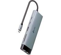 TP-Link UH9120C Hub USB C 9 en 1, 1 HDMI 4K @60Hz, 1 Gigabit Ethernet, SD et microSD UHS-I, 1 PD 100W, 1 USB-C 3.0, 3 Ports USB-A 3.0, SuperSpeed à 5 Gbps, Win11/10/8.1, Mac OS X 10.9+, Linux OS
