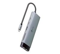 TP-Link UH9120C Hub USB C 9 en 1, 1 HDMI 4K @60Hz, 1 Gigabit Ethernet, SD et microSD UHS-I, 1 PD 100W, 1 USB-C 3.0, 3 Ports USB-A 3.0, SuperSpeed à 5 Gbps, Win11/10/8.1, Mac OS X 10.9+, Linux OS