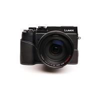 TP Main de véritables Housse en Cuir Authentique Sac de Couverture pour Half Panasonic GX8 Couleur Noire