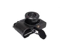 TP Main Véritable Cuir véritable Demi-caméra Camera Case Bag pour Panasonic GX85 GX80 GX7 II Black Bottom Ouvert