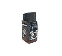 TP Original Demi-étui fait à la main en cuir véritable pour appareil photo Rolleiflex 2,8GX avec clip ciseaux Café