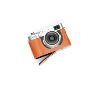 TP Original Fait à la Main en Cuir véritable véritable moitié caméra Housse pour FUJIFILM X100V Sable Brun Couleur