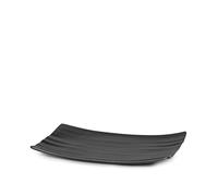 TP Streat Lot de 2 assiettes en grès Noir 15 x 24 cm