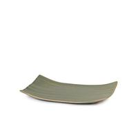 TP Streat Lot de 2 assiettes en Stoneware Vert 15 x 24 cm