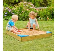 TP Toys Bac à Sable en Bois avec Couvercle et Doublure, Bac à Sable pour Les Enfants à Partir de 2 Ans, 90 x 90cm