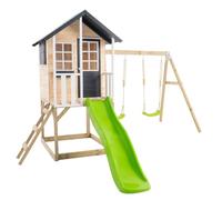 TP Toys Cabane Enfant sur Pilotis 2 Balançoires et Toboggan, Jacinthes