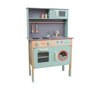 TP Toys Cuisine d’Intérieur en Bois FSC - Évier, Plaques, Robinets et Accessoires - 69 x 29,5 x 83 cm - Durable, Peint, Dès 3 Ans - Usage Domestique