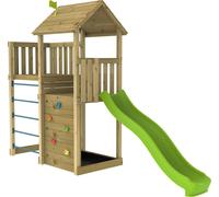 TP Toys Gratte-ciel 6 Tour de jeux Jardin avec toboggan et mur d'escalade