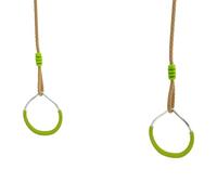 TP Toys Jeu d'Anneaux en Métal - Anneaux de Gymnastique, pour Enfants, 190-250cm, Renforcement Musculaire, Vert