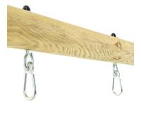 TP Toys Lot de 2 Mousquetons Acier Galvanisé - Compatible Poutre Bois Ronde Ø10 cm - Fixation Sécurisée pour Portique Balançoire - Usage Domestique